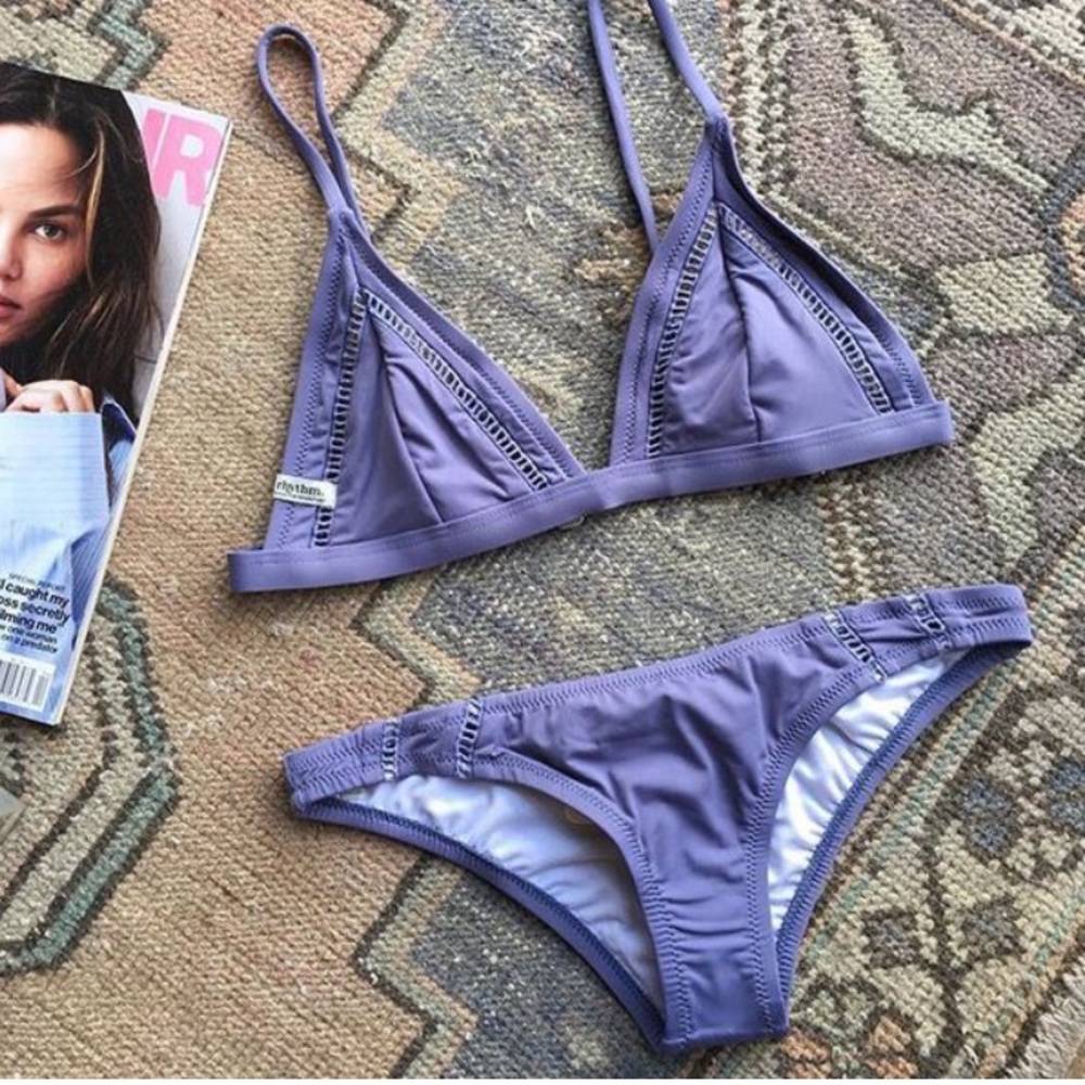 Island Hop Bikini Top (small) and Bottom (medium) Blue Moon